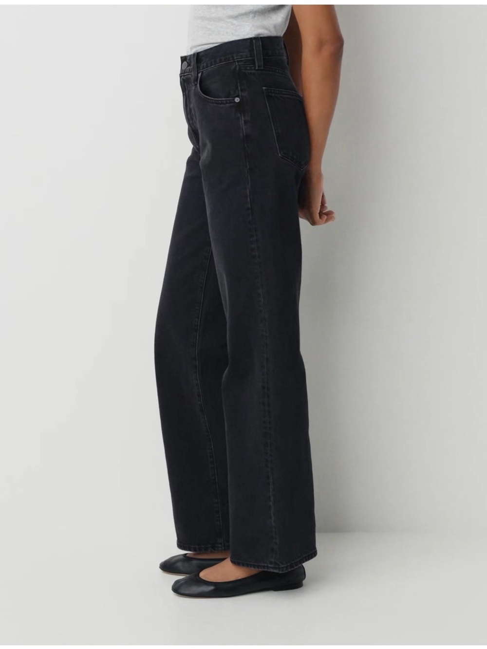 Aritzia Denim Forum - The Farrah Wide-Leg High-Rise Jeans Black